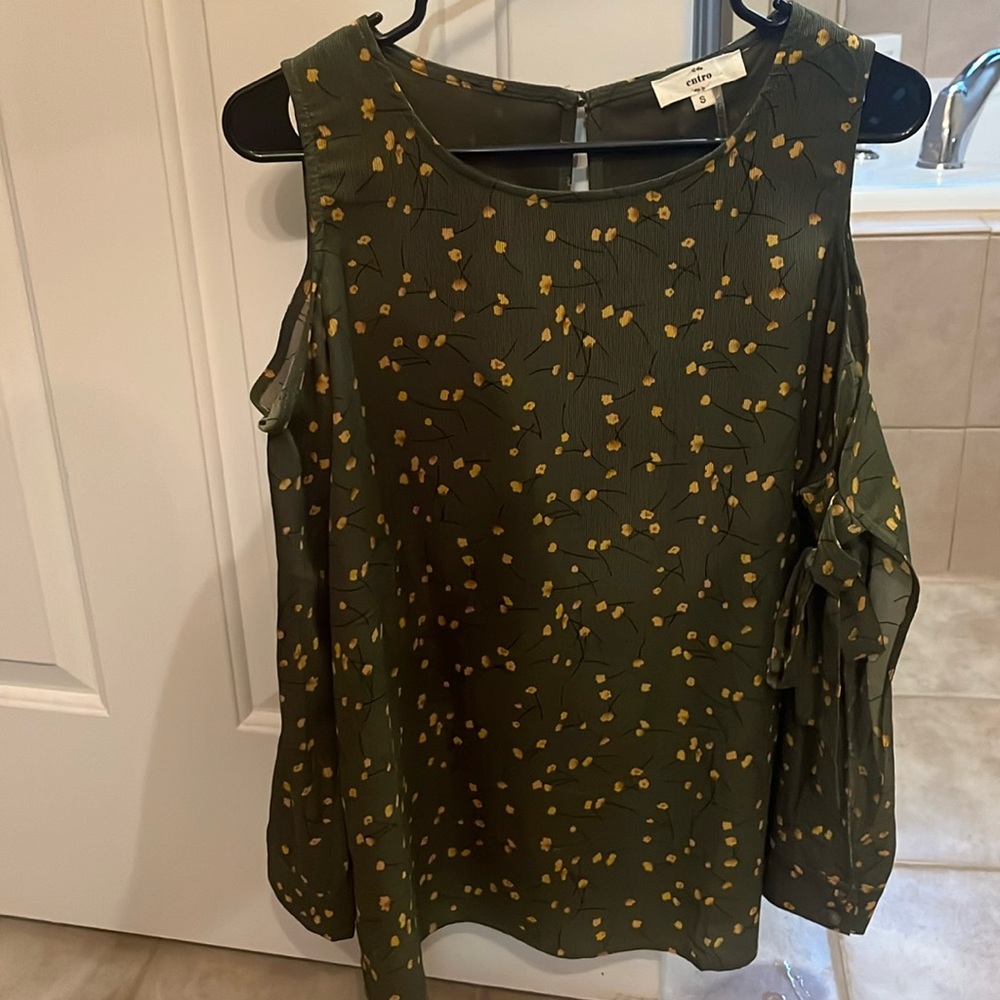 Entro open sleeve, tie midway blouse